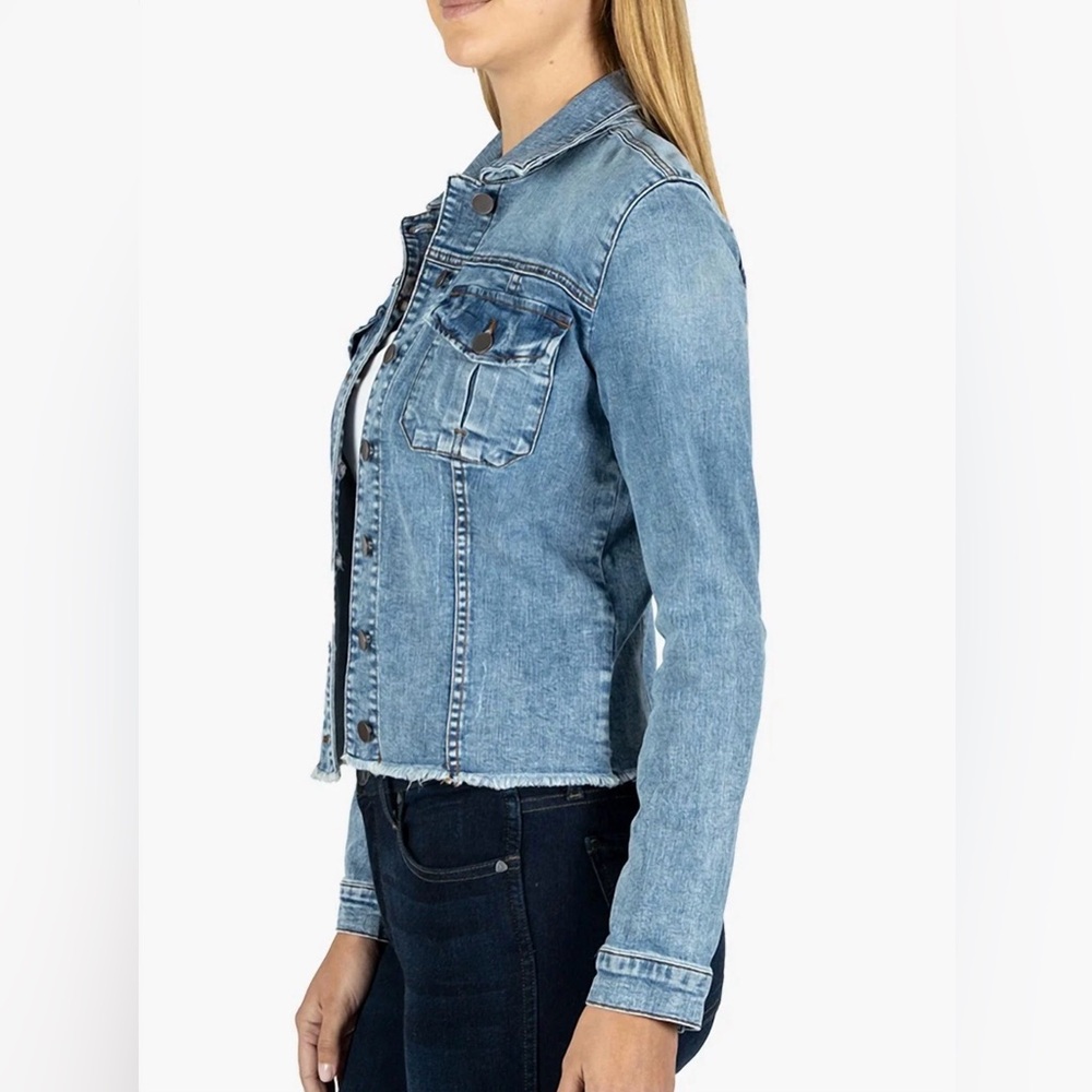KUT FROM THE KLOTH Women's Kara Blue Denim Jacket - XS - Picture 3 of 10